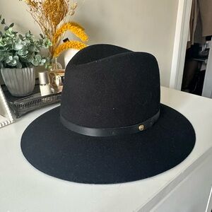 Rag & Bone Black Wool Fedora